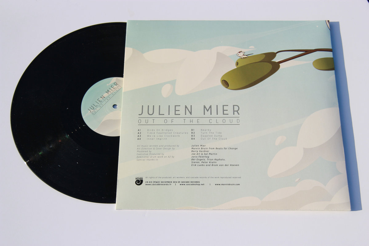 Julien Mier - Out Of The Cloud Chillout electronic ambiant beats vinyl back cover