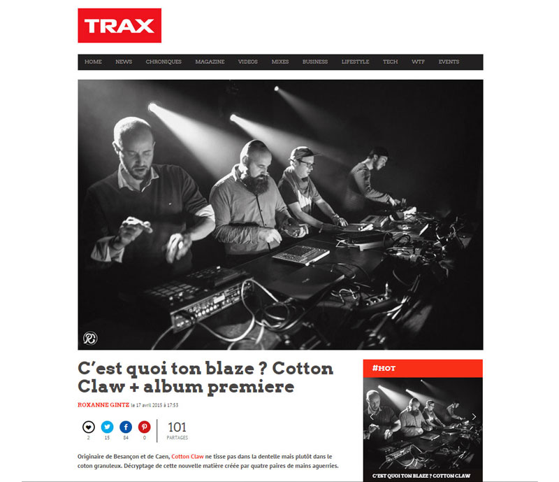 Trax magazine avec Cotton Claw - house , bass, electronic music